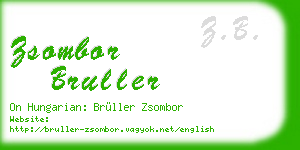 zsombor bruller business card